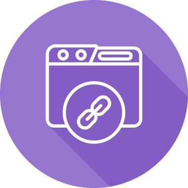 Hiper bağlantı zinciri sembolü. Vektör illüstrasyonu