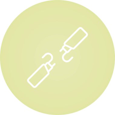 Kırık Kablo web simgesi, basit illüstrasyon 