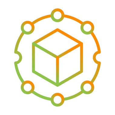 Engelleme zinciri Analitik web simgesi, basit vektör illüstrasyonu