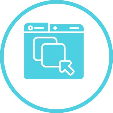 Grafik Tasarım Web simgesi vektör illüstrasyonu