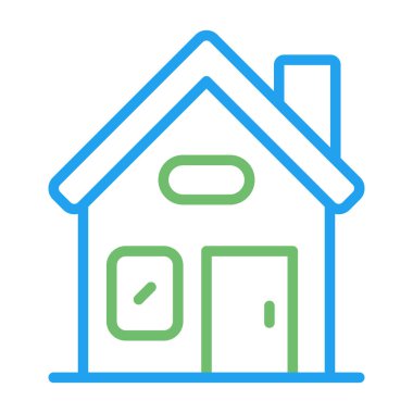 Ev. Web simgesi basit illüstrasyon 