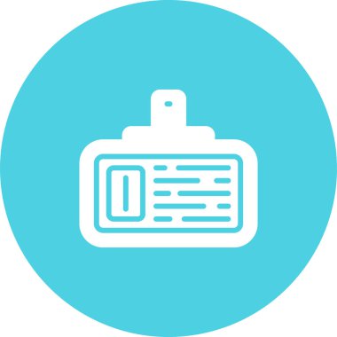 Kimlik kartı belgesi simgesi, vektör illüstrasyonu 