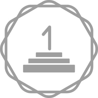 Kazanan simgesinin vektör illüstrasyonu 