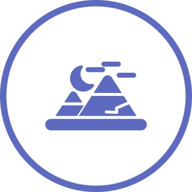 dağlar web simgesi, vektör çizim 