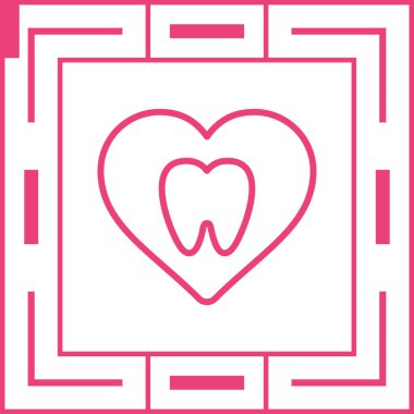 Diş bakımı. Web simgesi basit illüstrasyon