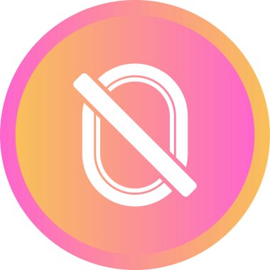 Kısıtlı çizgi simgesi, vektör illüstrasyon tasarımı