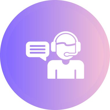 Kişisel Yardımcı simgesinin vektör illüstrasyonu 