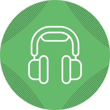 kulaklıklar web simgesi, vektör illüstrasyonu