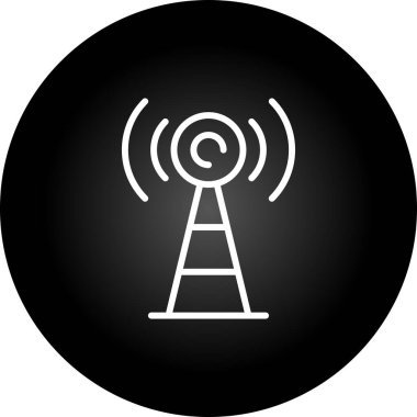 Radyo uydu anteni. Web basit illüstrasyonu