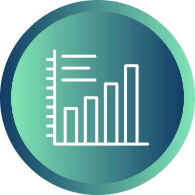 Çubuk Grafik simgesi, vektör illüstrasyonu basit tasarım
