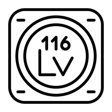 Kimyasal Element Web simgesi vektör çizimi