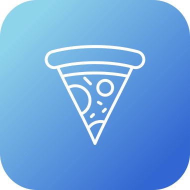 pizza. Web simgesi basit illüstrasyon