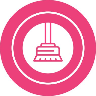süpürge web simgesi illüstrasyonu