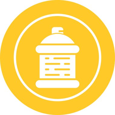 Sprey kutusu. Web simgesi basit illüstrasyon