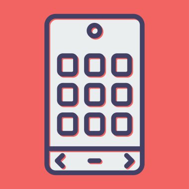 cep telefonu simgesi, vektör illüstrasyonu basit tasarım