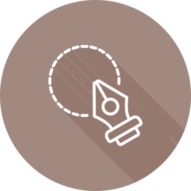 Kalem aracı imleci. Vektör bilgisayar grafikleri. Tasarımcı veya çizer için yol simgesi