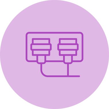 soket simgesi web basit illüstrasyon