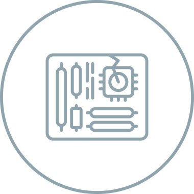 Anakart. Web simgesi basit illüstrasyon