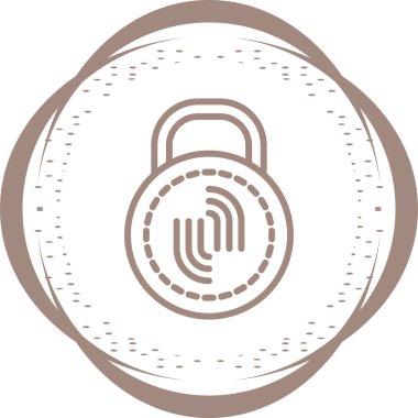 Kilit. Web simgesi basit illüstrasyon 