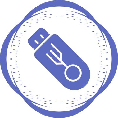 usb flash disk simgesinin vektör çizimi 