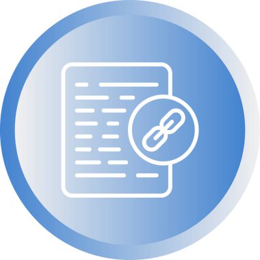 Belge Bağlantı simgesi, vektör illüstrasyonu basit tasarım