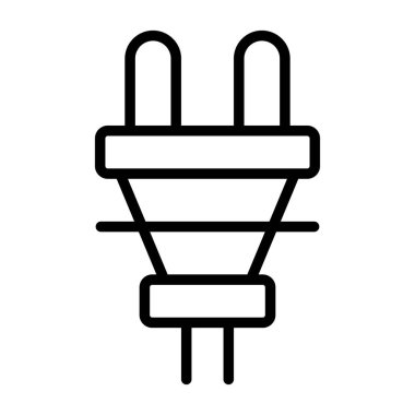 elektrik prizi simgesi. Web illüstrasyonu