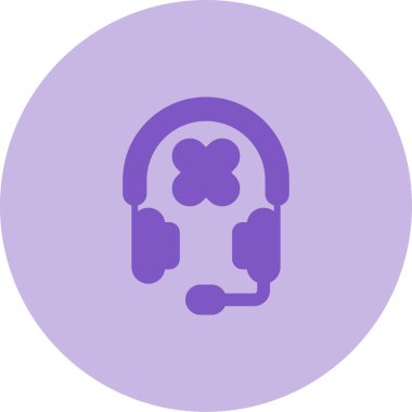 Müzik Kulaklıkları web simgesi, vektör illüstrasyonu