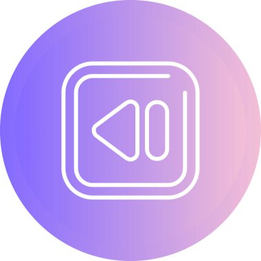 Vektör illüstrasyonu, Geri sarma düğmesi Simgesi