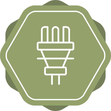 elektrik prizi simgesi. Web illüstrasyonu