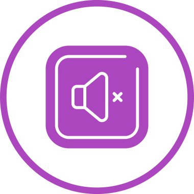 Cilt Dilsiz Kare Simgesi, Renkli Vektör İllüstrasyonu