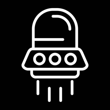 UFO web simgesinin vektör illüstrasyonu 