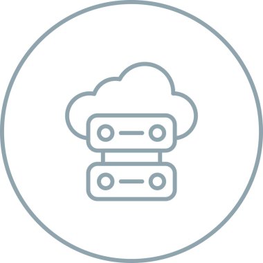 Modern Veri Merkezi simgesinin vektör illüstrasyonu     