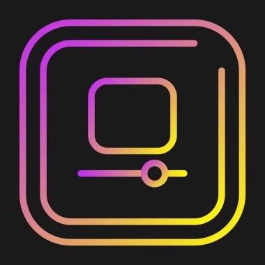 Video Durağı Kare Simgesi, vektör illüstrasyonu 