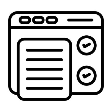 Yazılım Test Simgesi, Beyaz Konsepti İzole Edildi 