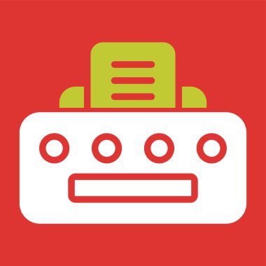 Yazıcı. Web simgesi basit tasarım