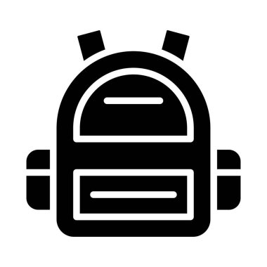 sırt çantası simgesi web basit illüstrasyon