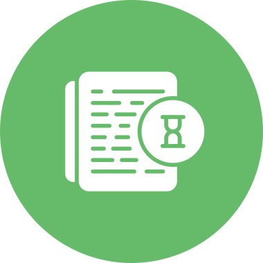  Belge Denetim simgesi, vektör illüstrasyonu  