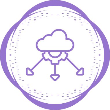 Ağ Yükleme Simgesi, Beyaz Üzerine Vektör 