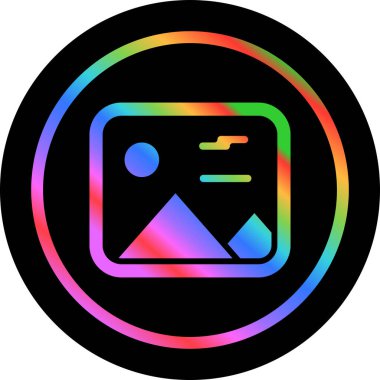 Resim modern simgesinin vektör illüstrasyonu