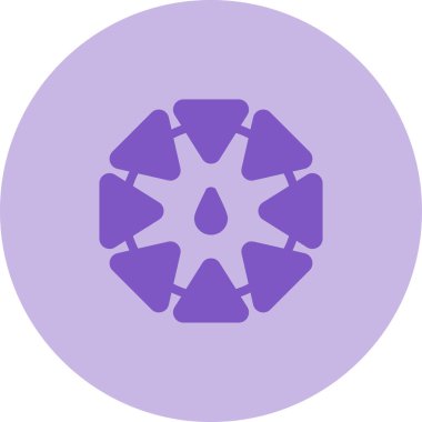 Renkli tekerlek simgesi. Parlak spektrum vektörü. Dairesel gradyan çizimi. Canlı tasarım ögesi.