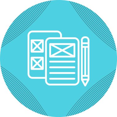 Düşük Sadakat Prototip Vektör Satır Simgesi Tasarımı