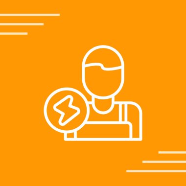  Elektrikçi simgesi vektör illüstrasyonu 