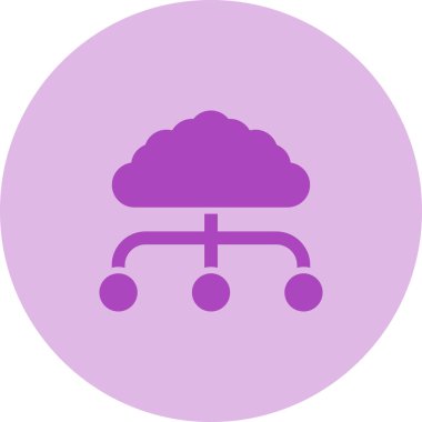 Bulut ağı simgesi, vektör illüstrasyonu. bulut simgesi