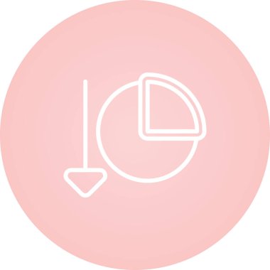 Çizelge Azalan Web simgesi vektör illüstrasyonu