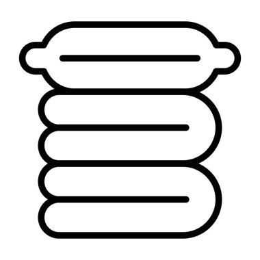 Sıkıştırılmış battaniye ağ ikonu vektör çizimi