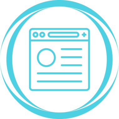 Web tarayıcı simgesi, vektör illüstrasyonu basit tasarım