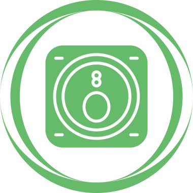 Oksijen kimyasal element sembolü, Vektör İllüstrasyonu Beyaz Arkaplanda İzole Edildi