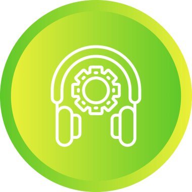 kulaklık web simgesi, vektör çizim 