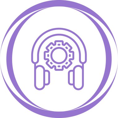 kulaklık web simgesi, vektör çizim 