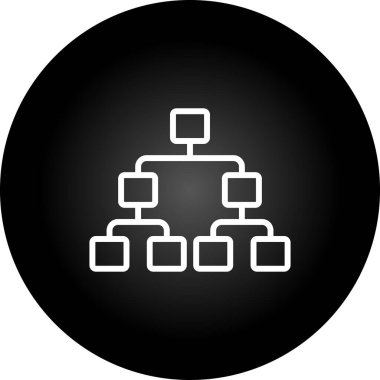 Karar ağaçları. Web simgesi basit illüstrasyon